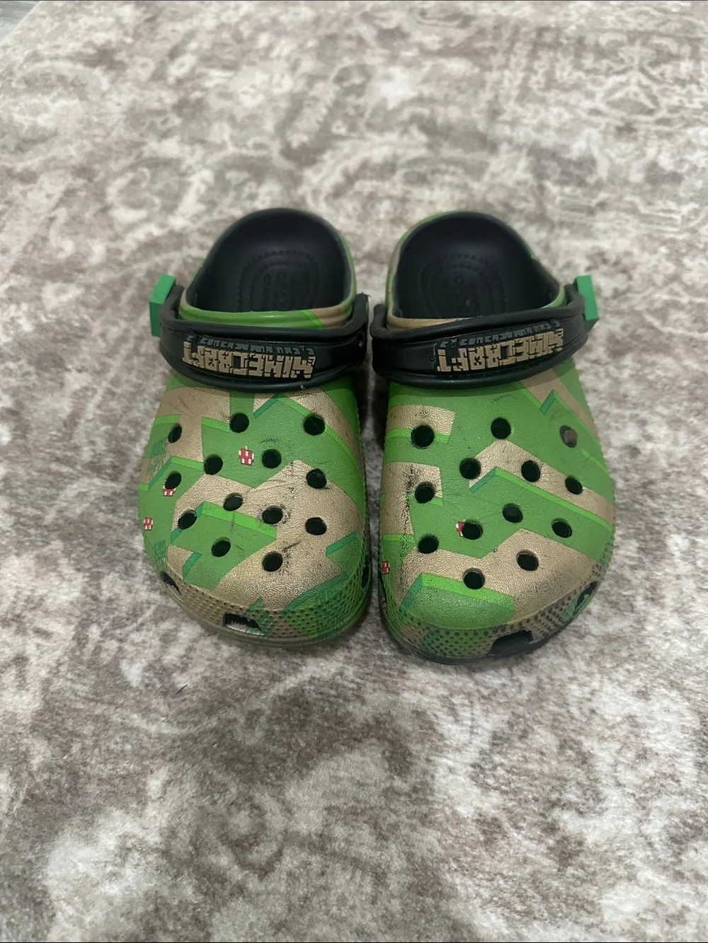 CROCS Kids' Clog in Green and Tan Camo